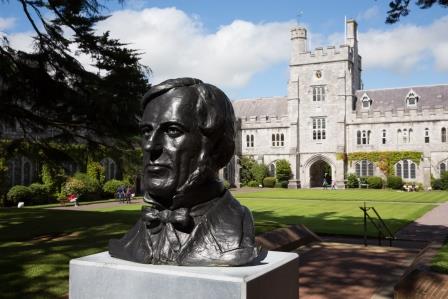 Boole Bust with UCC Clock Tower in background