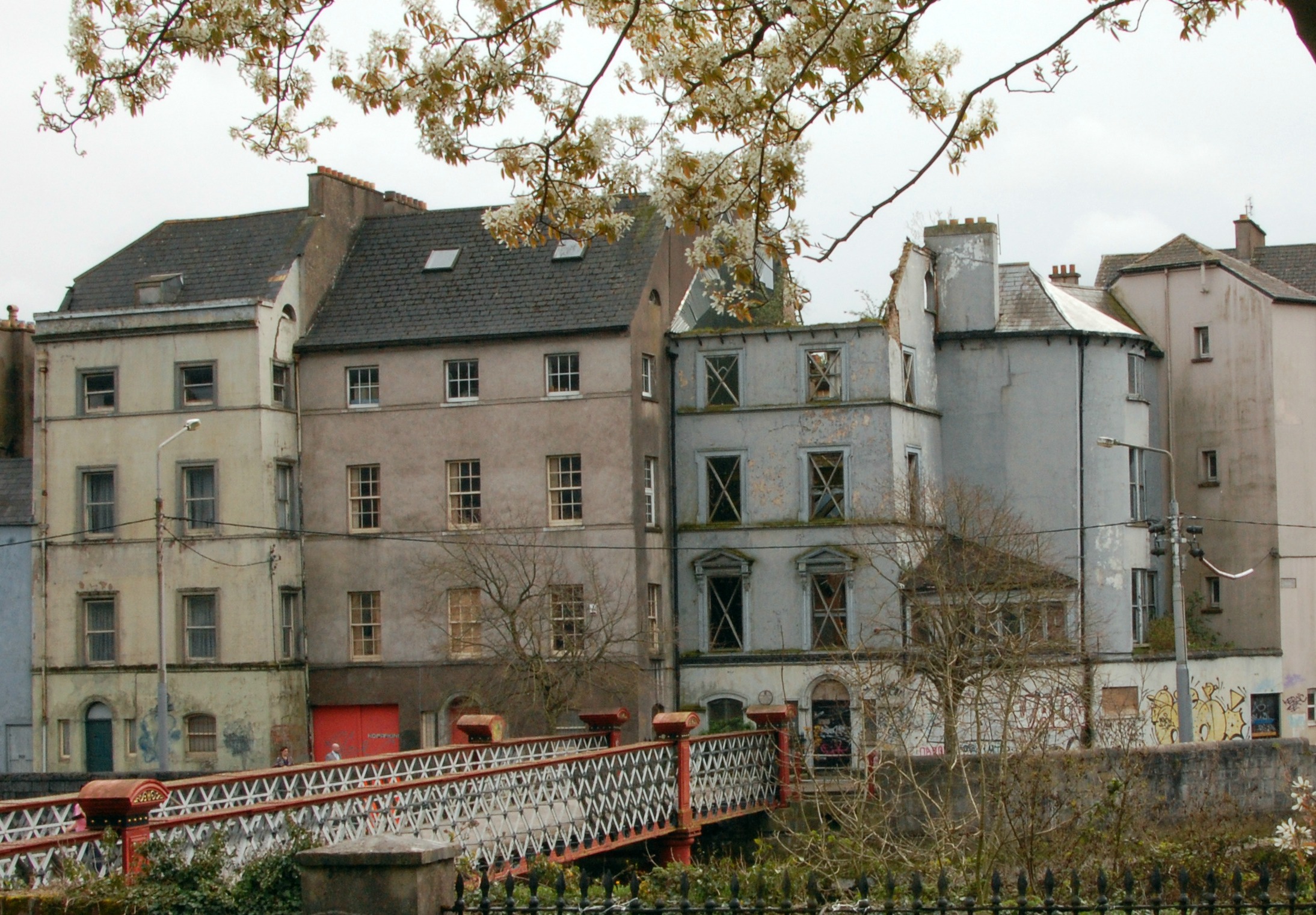 Cherry Blossoms in bloom at Grenville Place, as restoration commences over winter 2015/2016